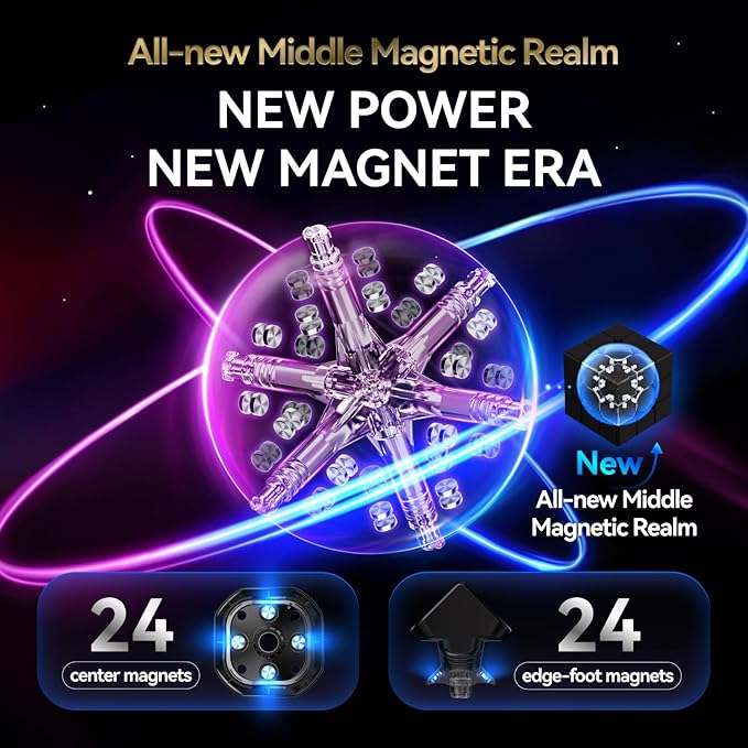 GAN 16 Maglev MAX Speed Cube 3x3 Magnetic, Power Stability Handfeel Max Professional Speedcube, Brain Teaser Puzzle Fidget Toy for Kids Adults, 2025 Pinnacle Flagship UV Version GAN16, 56mm