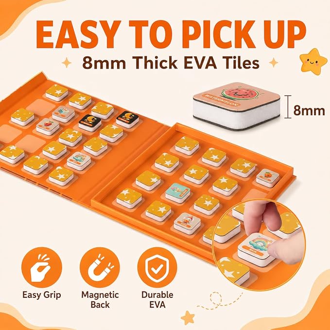Travofun Magnetic Memory Matching Game for Kids Ages 3-8, Travel Toys for Toddlers 3-5, Magnetic Travel Games, Road Trip and Airplane Activities for Kids