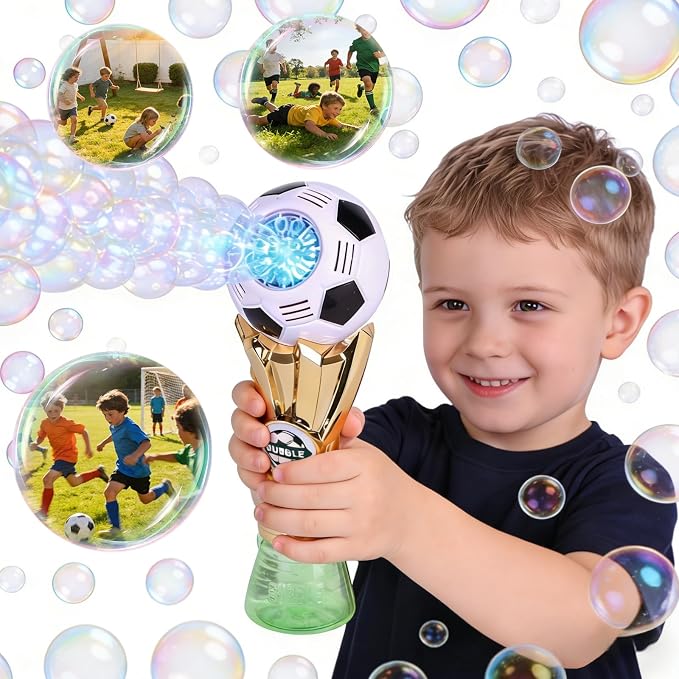 Football-Shaped Bubble Machine, Perfect for Children to Play with Complete with Bubble Machine – The Ideal Toy Bubble Machine for Kids