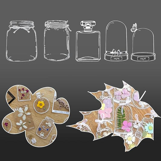 Kaluofan Dried Flower Bookmarks Kit, 20Pcs Large Size DIY Bookmarks Maker, Handmade Transparent Beautiful Flower Page Markers