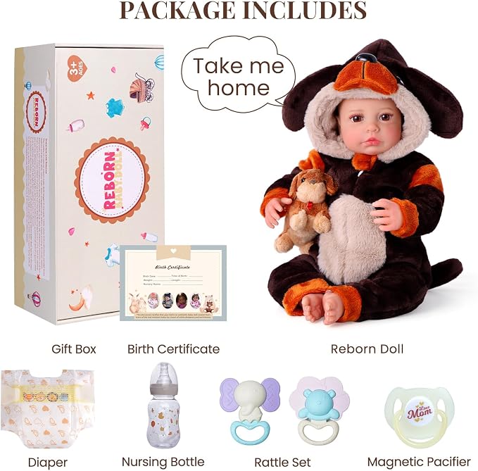 BABESIDE Reborn Baby Dolls - 20-inch Cute Soft Vinyl Realistic Baby Doll Real Life Baby Dolls with Complete Accessories Perfect for Cuddling, Playtime, and Gift Giving