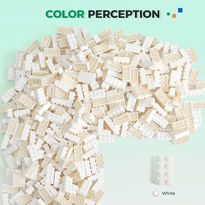 HUIZDQ 500 Piece Classic Building Bricks and 1 Gray Baseplate, 2x4 Bricks Bulk Creative Building Toys, Blocks Bulk for Kids Ages 6+, White(Small Bricks, 1.25x0.62x0.47 in)