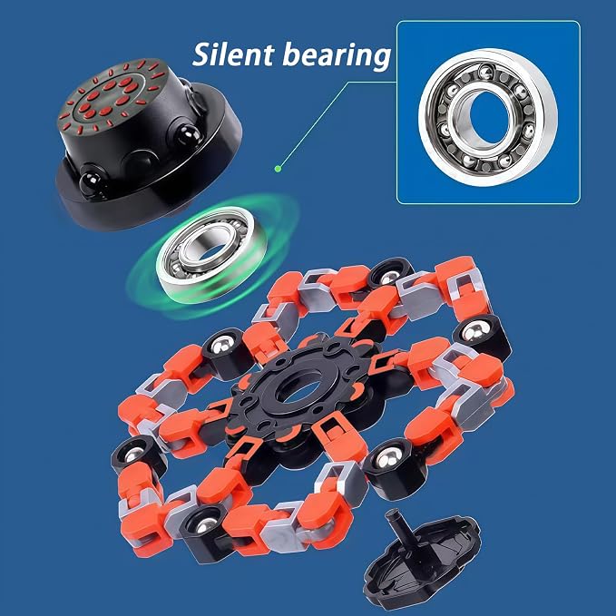 12Pcs Transformable Fidget Spinners Toys- Deformable Fingertip Gyro Stress Relief Sensory Toys, Easter Party Favors & Birthday Gifts for Kids Adults Boys Girls