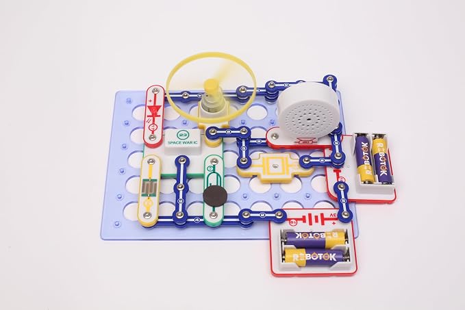 STEM Electronic Circuit Kit for Kids, Over 201 Projects, Physics Circuit Maker Kit, Science Experiment Educational Toy for Boys & Girls Ages 8+ (Mixed Color, 201)
