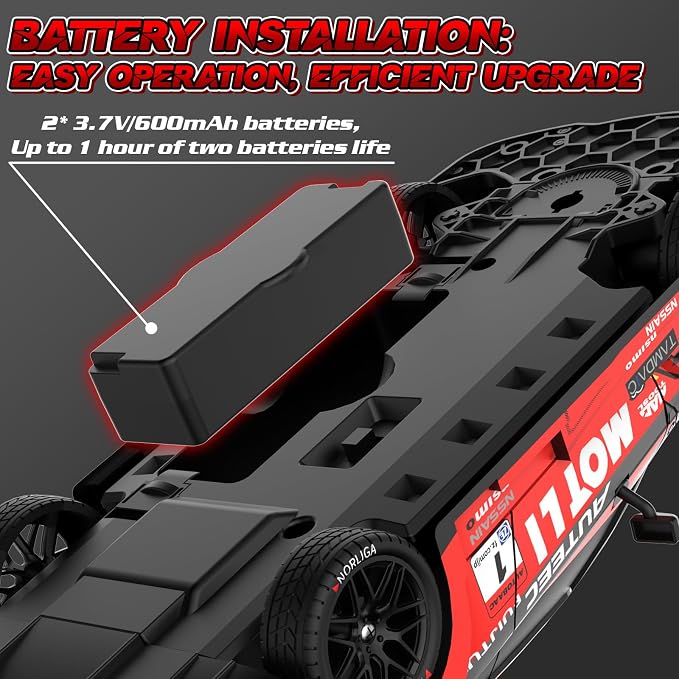 RC Drift Car 1/20 Scale 2.4GHz 4WD Remote Control Car with Led Lights 22KM/H High Speed Rechargeable Batteries Racing Sport Cars RC Cars for Kids Boys Girls Adults Gifts Birthday Christmas