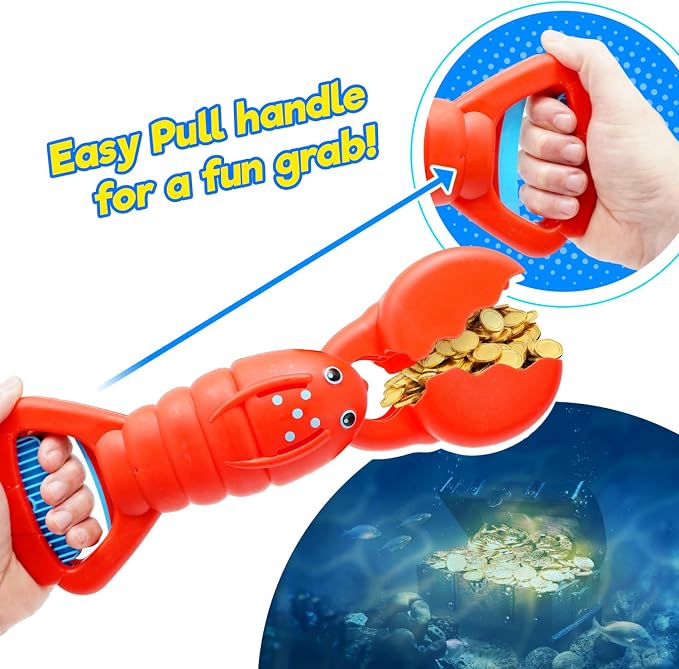 JA-RU Shark Sand Jaw & Claws Toy Big 13.5" (1 Shark) Plastic Sand Digger Grabber Toy Sand Toys & Beach Claw. Kids Beach Toys, Snow Toys, Kids Sandbox, Bathtub Toys Kids Toddler Pool Toys Shark-4009-1
