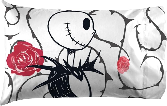 Jay Franco Disney Nightmare Before Christmas Moonlight 5 Piece Twin Bed Set - Includes Reversible Comforter & Sheet Set - Features Jack Skellington and Sally - Super Soft Microfiber