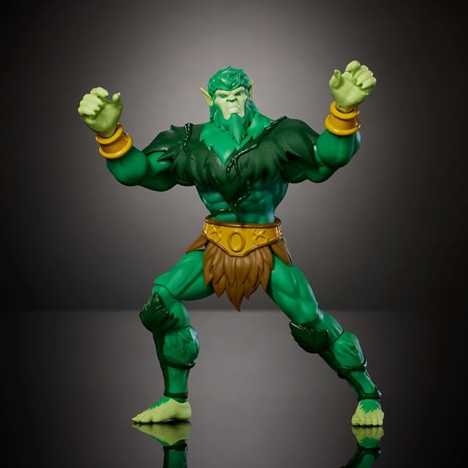 Masters of the Universe Origins Action Figure 200X Cartoon Collection Moss Man, 5.5 Inch 1980s Motu TV Hero, Detailed Design & Mace, Camouflaged Spy