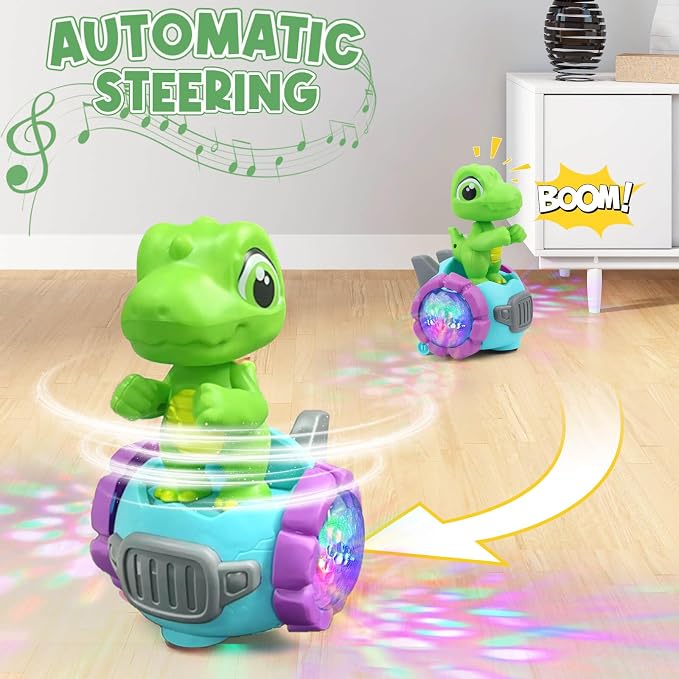 Dinosaur Robot Car Toy with Lights & Music, Toddler Toys 1-3, Dinosaur Universal Cars, Toys for 3 Year Old Boys Ages 2-4, Gifts for 1-3 4 5 6 7 Year Old Birthday Christmas