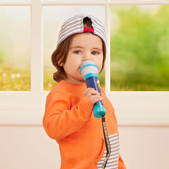 B. toys – Okideoke Toy Microphone with 8 Songs & Voice Amplifier – Musical Instrument for Toddlers – Fun Early Learning Toy for Kids 18+ Months