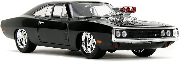 Jada Toys Fast & Furious 1970 Dodge Charger Die-Cast Car – 1:24 Scale, Highly Detailed Fast & Furious Movie Replica, Collectible Model, for Ages 8+