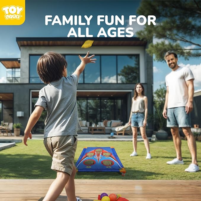 TOY Life Bean Bags Toss Carnival Games, Cornhole, Outdoor Toys for Kids Ages 4-8, Backyard Game Sports & Outdoor Play, Outside Toys for Ages 5-7, Family Lawn Yard Games Birthday Party, Gift for Boys