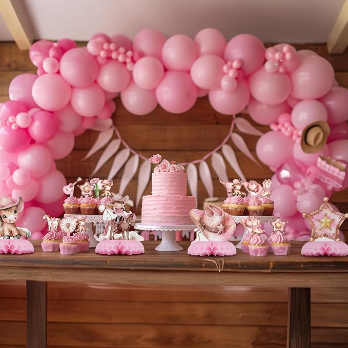 12 Pack Cowgirl Table Decorations - Cowgirl Party Decorations for Kids' Birthday and Themed Events - Cowgirl Table Toppers
