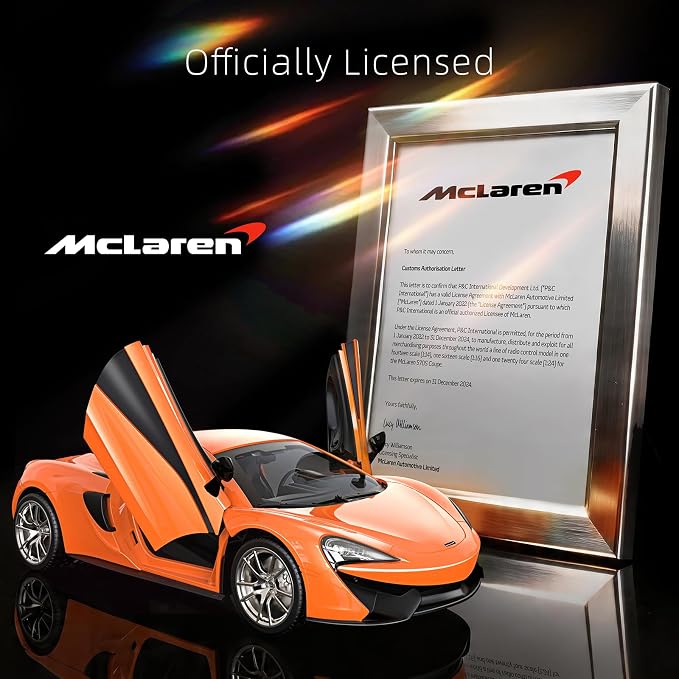 AEROQUEST McLaren Remote Control Car Officially Licensed 1:14 MCLAREN 570S RC Car for Boys and Girls Race Car Toy for Kids Gift Idea for Birthday(Orange)
