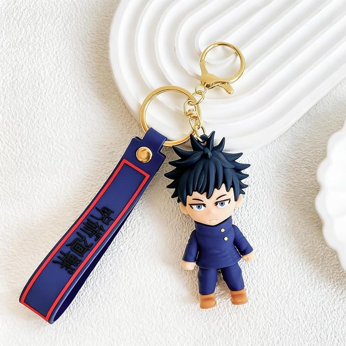 JJK Novelty Keychain, Collectable Anime Mini Figure, Fun Keyring Jewelry Gift for Men and Women