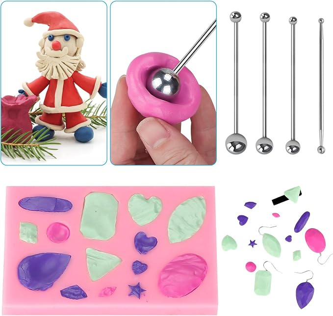 CiaraQ 60-Color Polymer Clay Oven Bake Modeling Kit for Kids & Artists | Non-sticky & non-toxic. 4.7 lb. With sculpting tools. Classroom & Home Use. Fun gift for Kids & artists. Ages 4+.
