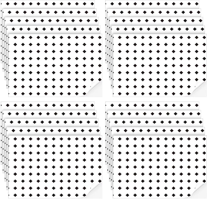 Flutesan 12 Pcs Miniature Dollhouse Wallpaper and Flooring Peel and Stick Mini DIY Self Adhesive Dollhouse Accessories 8.27 x 11.69 Inch (Diamond Shape)