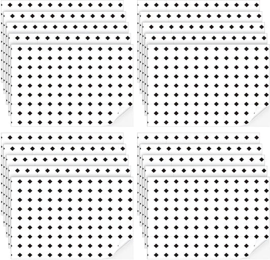 Flutesan 12 Pcs Miniature Dollhouse Wallpaper and Flooring Peel and Stick Mini DIY Self Adhesive Dollhouse Accessories 8.27 x 11.69 Inch (Diamond Shape)