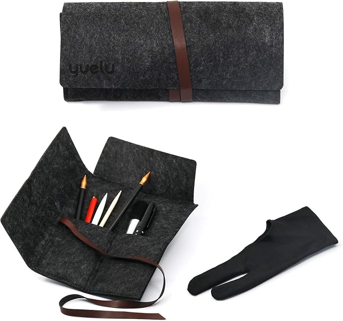 Scratch Art Tools, 9 Pcs Scratching Drawing Tools Set: Artist Glove, Tools Bag, Scratch Coloring Pens, Plastic and Wooden Stylus, Scraper, Repair Pen, Clean Brush for Adults & Teens Painting Paper