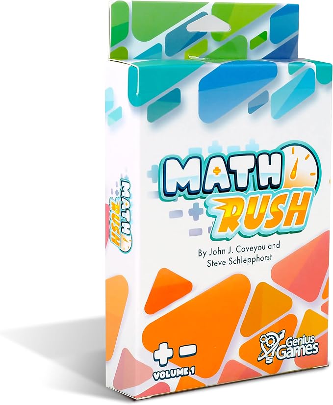 Math Rush: Addition & Subtraction (Volume 1) - A Cooperative Time-Based Math Flash Card Game for Kids 8-12, Puzzle Games and Fun Stuff for Middle School Math Class, Homeschool - STEM Toys & Games