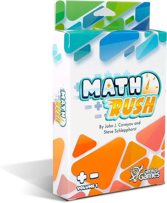 Math Rush: Addition & Subtraction (Volume 1) - A Cooperative Time-Based Math Flash Card Game for Kids 8-12, Puzzle Games and Fun Stuff for Middle School Math Class, Homeschool - STEM Toys & Games