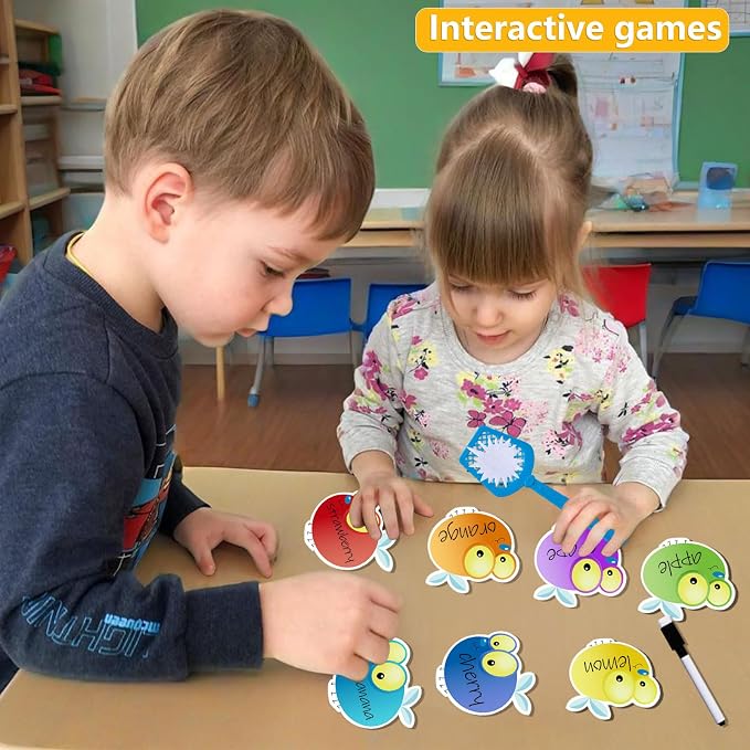 Sight Word Game Dry Erase Cards Fly Swatters Multi Pack Montessori Toy Flashcards Math Games Educational Games Reading Phonic Toy