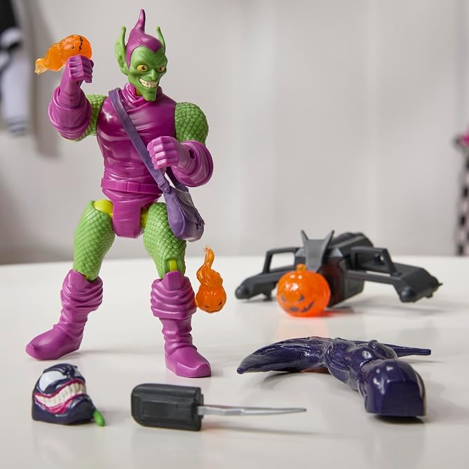 MixMashers Marvel Green Goblin Custom Spider-Man Mix-and-Match Deluxe Action Figure & Accessories, 5-Inch-Scale (12 cm) Super Hero Toys, Ages 4+