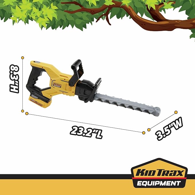 Kid Trax Hedge Trimmer Construction Toys - Outdoor Toys, Gardening Tools, Tools for Kid, Hedge Trimmer Cordless, Kids Toy, Pretend Play, Realistic Appearance & Sounds, Girl and Boy Toy Age 3+