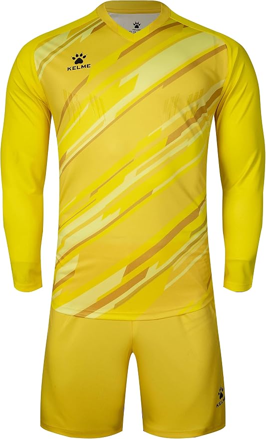 KELME Soccer Goalkeeper Jersey Pro Set Uniform - Padded Goalkeeper Shirt Shorts Socks - Men's Goalie Jersey Adults Kids