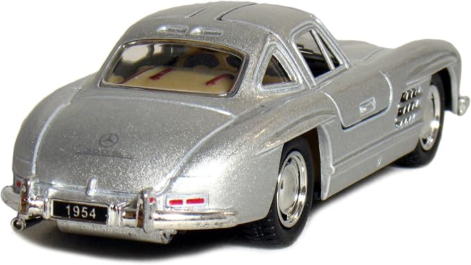 KiNSMART - 1954 Mercedes-Benz 300 SL Coupe Silver 5" 1:36 Scale Die Cast Metal Model Classic Super Car Toy