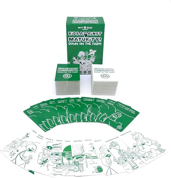 Kids Against Maturity: Funny Family Card Game for Kids Ages 10+ & Parents, Teens & Adults | Hilarious Party Game for Family Game Night | Super Fun (Farm Edition)
