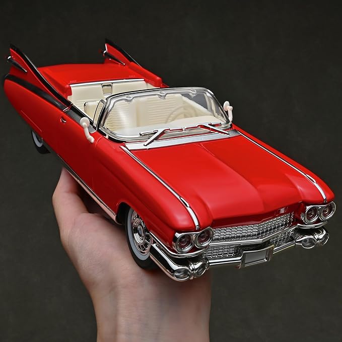 RZAPE Toy Car Models 1/24 Diecast Cars Eldorado Metal Model Car Carros De Coleccion,Model Cars Kits for Adults and Boys,Pull Back Car with Lights and Sounds,Toy Cars for Boys Age 4-7（Red）
