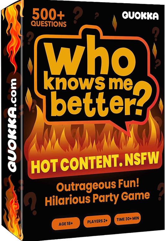 Quokka Card Games for Adults – Who Knows Me Better NSFW Edition – Party Game with 500+ Questions for Friends, Couples & Party Game Nights Ages 18+