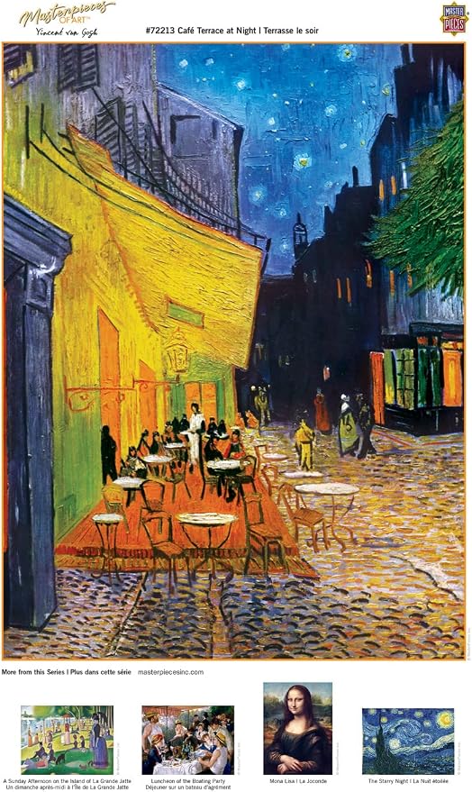 MasterPieces 1000 Piece Jigsaw Puzzle for Adults, Family, Or Youth - Café Terrace at Night - 19.25"x26.75"