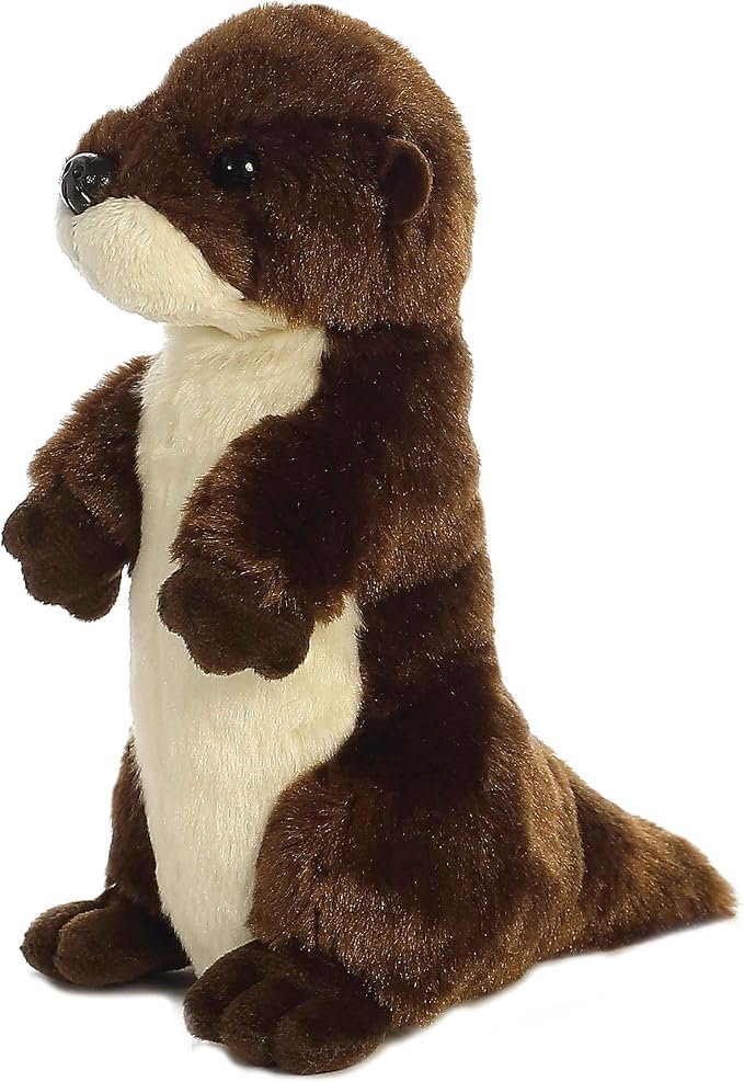 Aurora® Adorable Mini Flopsie™ River Otter Stuffed Animal - Mini Companions Ready for Playful Adventures - for Kids All Ages, Toddlers, Adults, and Families - Brown 7 Inches
