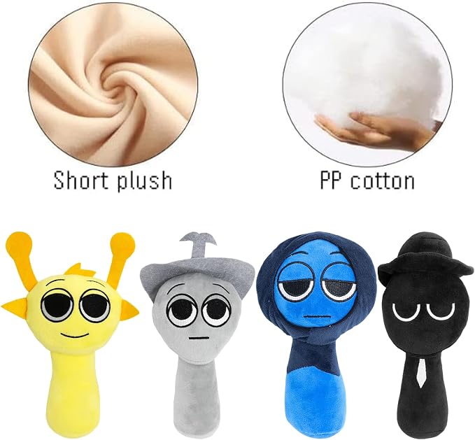 Plush Toys Song Game Plushies Stuffed Plushes Soft and Funs Stuffed Toys Dolls for Fans and Friends Christmas Birthday for Girls Boy (Grey+Pink)