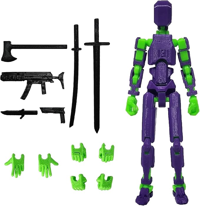 FoxVilla Assembly Completed T13 Action Figure, Titan 13 3D Printed Action Figure, 3D Printed Titan13, Assembled Dummy 13 Lucky 13 Toy Figure
