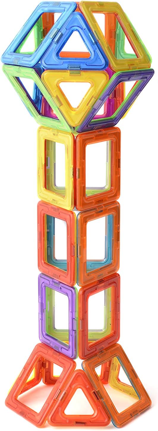 Magnetic Building Tiles Set for Kids, STEM Educational Construction Toy with Strong Magnets, Colorful Magnetic Blocks for Creative Play, Ages 3+