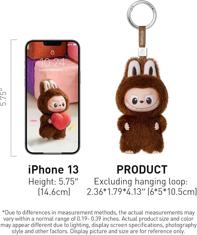 POP MART THE Monster Pin for Love Series (A–M) Mini Labubu Doll Blind Box Mystery Box Keychain – Vinyl Plush Pendant, Bag Charms, Collectible Holiday & Birthday Gift for Kids & Adults, Single Box