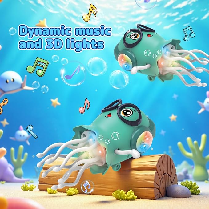 Baby Musical Toys Dancing Jellydancer, Baby Toys 3 4 5 6 7 8 9 10 11 12 Learning Crawl Walking, Fidget Gifts Magic Dancing Music Crawling Toys for 3-8 Year Old Boy Girl Kids Birthday Gifts