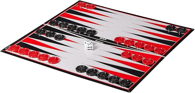 Pressman Chess / Checkers / Backgammon - 3 Games in One with Full Size Staunton Chess Pieces and Interlocking Checkers, 15.62 x 8.00 x 1.50 Inches