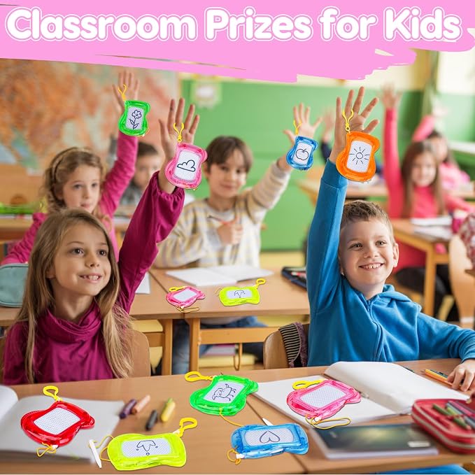 16PCS Mini Magnetic Drawing Board Party Favors Bulk for Kids 4-8 8-12 Birthday Graduation Goodie Treat Bag Stuffers Classroom Treasure Chest Carnival Prizes Box Toys Pinata End of Year Student Gift