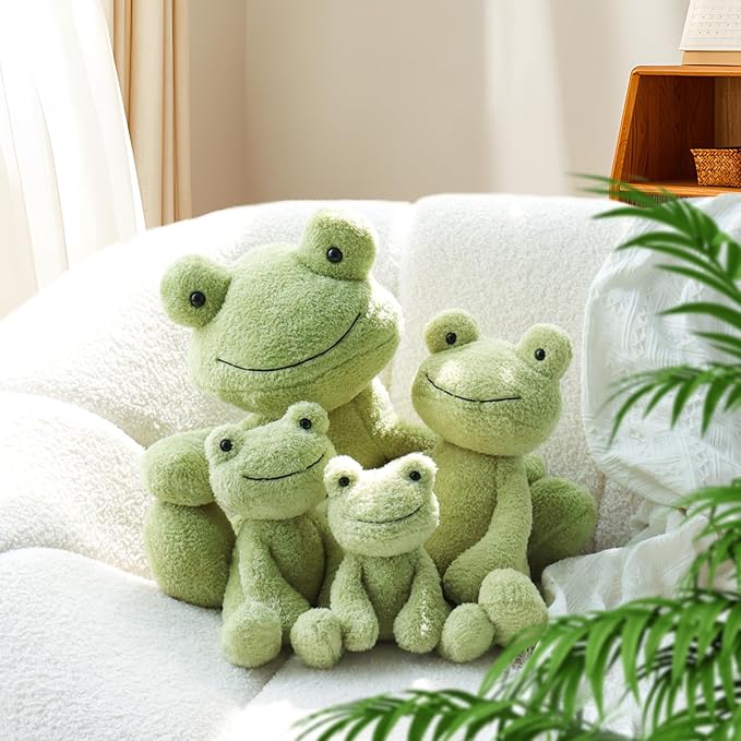 Apricot Lamb Toys Plush Velvet Frog Stuffed Animal Soft Cuddly Perfect for Child (Medium, 12 Inches)