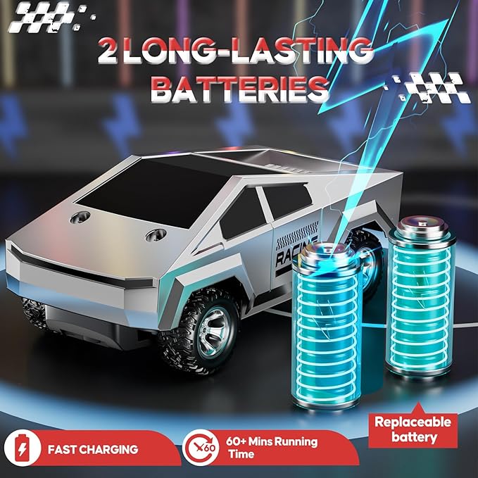 1:24 RC Car Toys, All Terrain High Speed 2WD RC Truck with Light and Loadspace, 2.4GHz Off-Road Vehicles Remote Control Car, Electric Vehicle Toys Gift for Boys Girls Age 3+