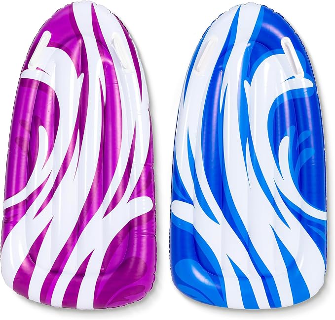 JOYIN 2 Pack Inflatable Body Boards for Water Slides, Swimming Pool Floating Learn to Swim, Summer Water Fun Toy for Kids