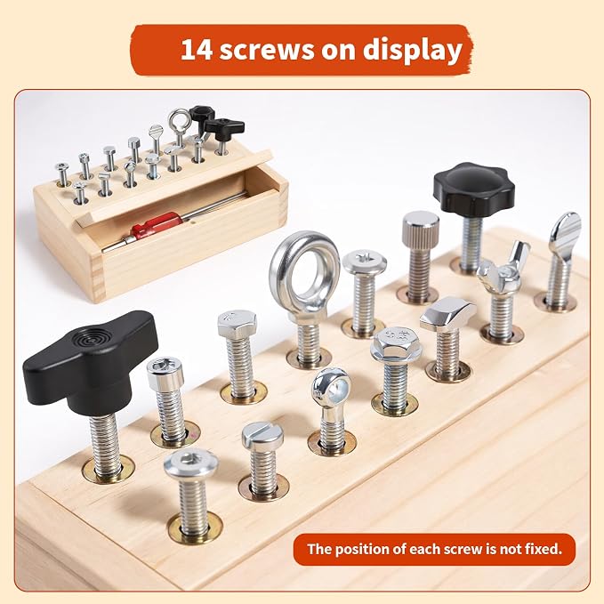 INIFEIDALA Kids Tool Set,Montessori Educational Toys for 3 4 5 Year Old | Montessori Screwdriver Board Set,Sensory Preschool Learning,Toddler Travel,Fine Motor Skills,STEM Toys