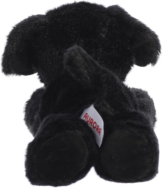 Aurora® Adorable Mini Flopsie™ Blackie™ Stuffed Animal - Mini Companions Ready for Playful Adventures - for Kids All Ages, Toddlers, Adults, and Families - Black 8 Inches
