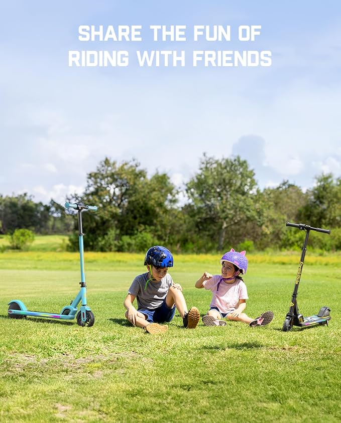 FanttikRide C9 Kids Electric Scooter Ages 8-12, Foldable for Kids 3.9-5.2 ft, 132 lbs, 5 Miles Range, Up to 40 mins Ride Time, 2 Safe Max Speed 6/10 MPH, 3 Adjustable Heights