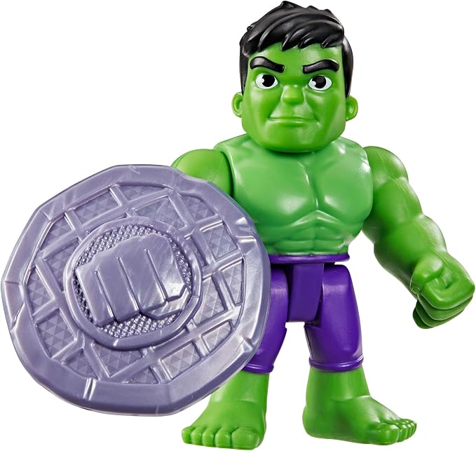 Marvel Spidey and His Super Friends Hulk Toy with Accessories, 3 Inch Action Figure, Superhero Toy for Kids, Ages 3+
