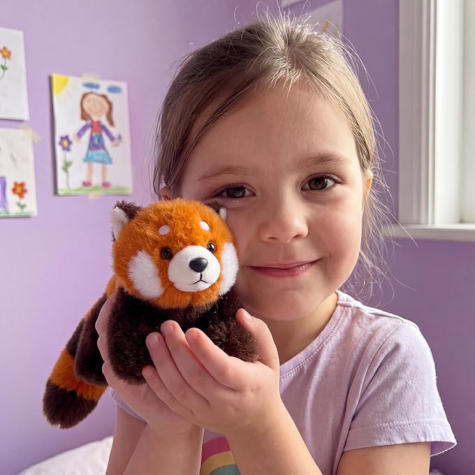 PEACH CAT Red Panda Stuffed Animal Cute Plushies Small Plush Toys Birthday Gifts for Girls Boys Kids